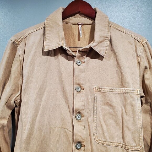 Free People Women's Natural Out In The Thunder Utility Romper Tan+ Size M/L - Picture 6 of 16